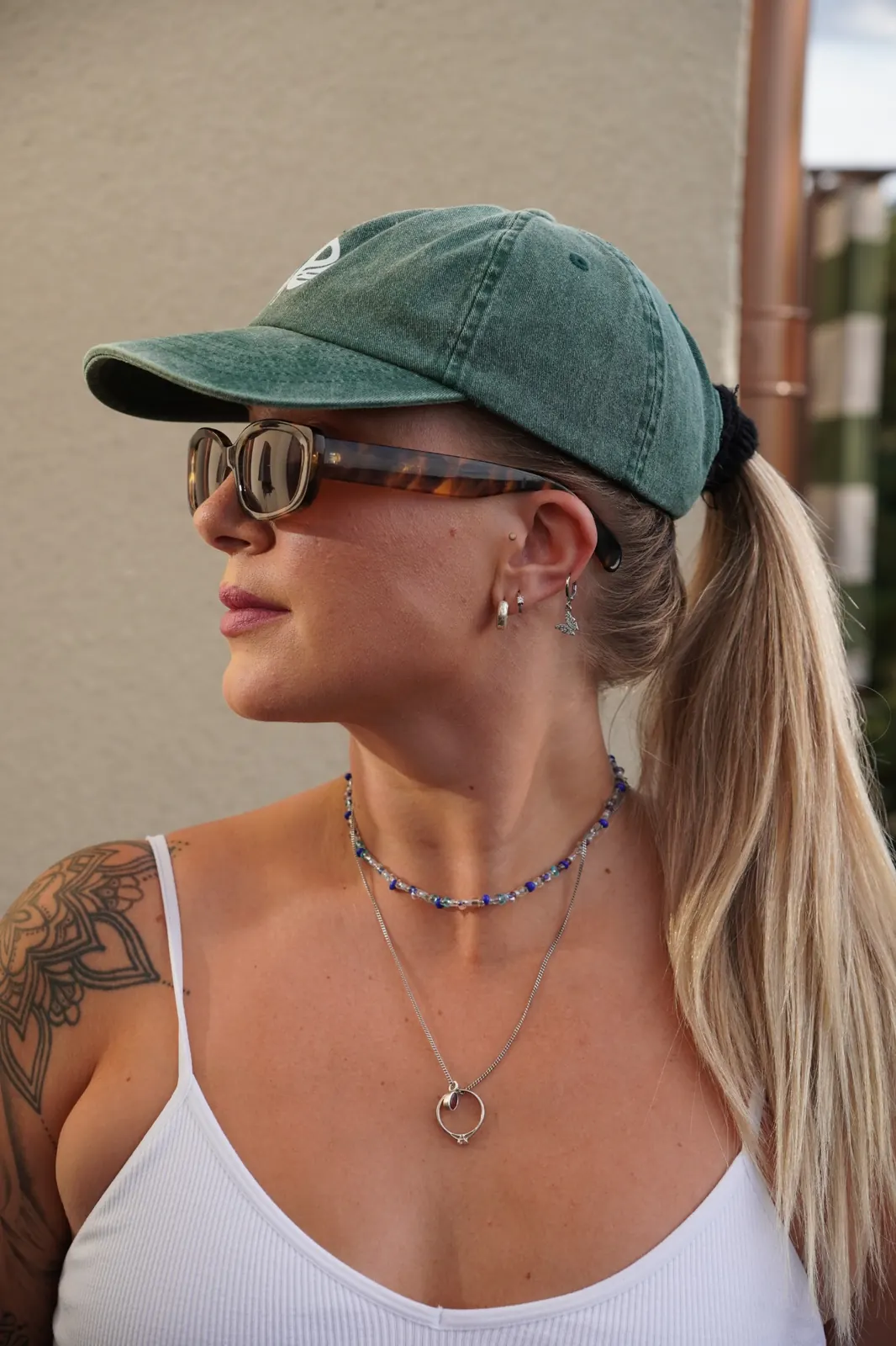 Natural Progression sage cap side view